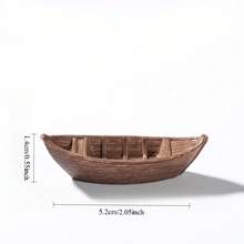 1件樹脂漂浮小船水族箱裝飾，迷你逼真船模，適用於魚缸水景裝飾，漂浮航海風裝飾，適合盆景沙灘場景、微景觀配件，水族箱、泳池與家居裝飾 - 多色 - 查看 11