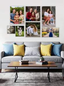 Personalized Custom Photo Collage Canvas Painting - Custom Family Portrait, Couple Gift With Your Own Photos & Text - Photo Wall Art Suitable For Wedding, Anniversary, Birthday Present - Multicolor - View 5