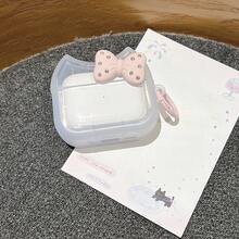 Cute Cat Ear Bow Apple Pro 3/1/2/3/4 & Pro/Pro 2 Bluetooth Earphone Protective Case Pink Cat Ear + Pink Button - Baby Pink - View 11