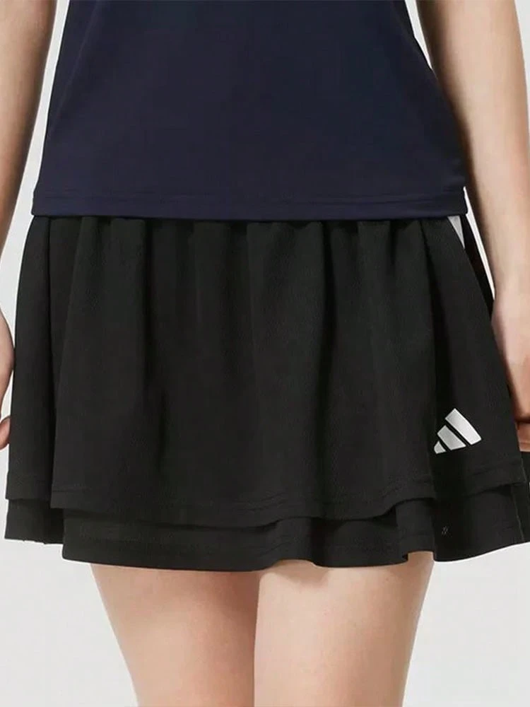 Adidas HOUSE OF TIRO Football-Style Black Striped Mid-Rise Casual Skirt For Women - Black - View 1
