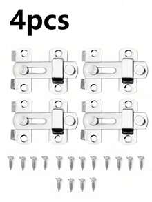 1-3pcs Stainless Steel Door Lock Bolt, Anti-Theft, Suitable For Sheds, Pet Cages And Barn Doors - A - View 10