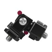 Soporte de Montaje para Monitor con Cabezal de Trípode y Adaptador de Tornillo 1/4" con Zapata Fría para Montar Cámara, Monitor, Flash, Micrófono, Luz de Relleno LED, DV, DSLR - Ver 3