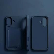 VRNOEI 奢華 3 合 1 吸盤支架卡夾手機殼，相容 iPhone 16 15 11 12 13 14 17 Pro Max Plus 17 AIR，防摔背殼配件，相容 Galaxy S26 S25 S24 S22 S21 S23 Ultra 手機殼 - 深藍色+吸盤+卡包 - 查看 13