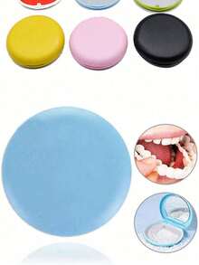 Orthodontic Retainer Storage Box With Mirror, Magnetic Portable Invisible Braces And Denture Case, Detachable Slim Travel Storage Box, Suitable For Retainers, Night Guards, Home And Travel Essential - Multicolor - View 4