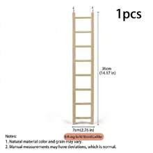 1pc 8-Step Bird Hanging Climbing Ladder, Bird Toy, Bird Climbing Ladder, Bird Supplies, Bird Cage Accessories, Bird Training Supplies, Accessories - Style A - View 12