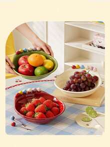 French Spiral Fruit Fork Bowl Creative Home Living Room Fruit Plate Highly Attractive Snack Candy Display Tray - Multicolor - View 6