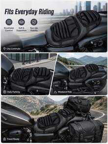 1/2件組摩托車/自行車座墊套組，高密度記憶棉座墊套，EVA 3D 透氣防滑設計，增強舒適感，通用於所有摩托車 - C款 - 查看 8