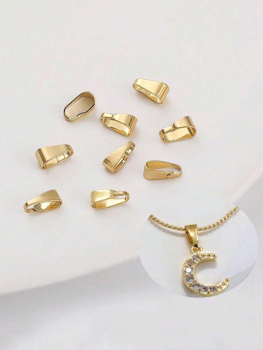 10/20/30pcs Copper Plated 18K Gold Lobster Clasp With Anti-Oxidation Storage Bag, Used For Pendant Jewelry Open Clasp, DIY Bracelet, Necklace, Jewelry Accessories Materials-Christmas DIY Jewelry Accessories - Gold - View 1