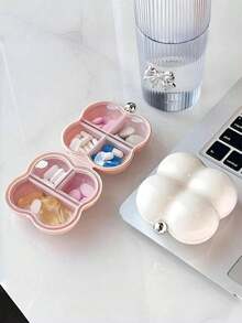 7-Compartment Floral Pattern Pill Box - Portable Medication Storage Container - Suitable For Seniors And Busy People - Ideal For Travel And Home Use - Perfect Gift For Family And Friends - Multicolor - View 9