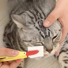 (Cleaning Clip + Fine Tooth Comb) Pet Tear Stain Brush, Cat & Dog Eye Cleaner, Detangling Brush, Soft Bristle Clip Brush - Multiple Specifications - View 3