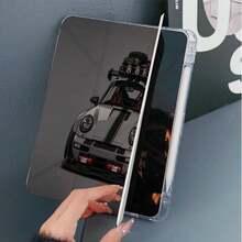 1PC Retro Racing Car Print Tablet Case 3+Y Fold Multi-Angle Magnetic Stand Tablet Case With Pen Slot & Auto Sleep/Wake Protective Cover, Compatible With IPad PRO/AIR, Compatible With SAMSUNG,Compatible With XIAOMI Pad 5/6/21,Compatible With Oppo Pad,Compatible With Huawei Matepad,Compatible With Honor Pad - Multicolor - View 4