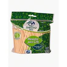 Mexedor de Café Bambu 90mm Theoto   Kit 5 Pacotes com 500 Unidades Cada (2.500 Unidades) - Multicolorido - Visão 4