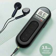 Mini Clip-On Rechargeable FM Radio, 180mAh Digital Display, Auto-Scan, Lightweight Portable Pocket Radio For Sports, Running, Tour Guide, Meetings, Outdoor Use - View 2
