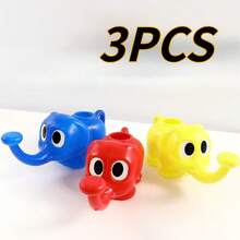 3 Pcs Cute Elephant Watering Cans, Gardening Tools, Long Spout Spray Kettles - 3pcs - View 1