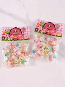 30/50入 農場動物主題自封禮品袋 粉色風車設計玻璃紙餅乾袋 生日派對桌面裝飾 節日派對用品 - 多色 - 查看 8