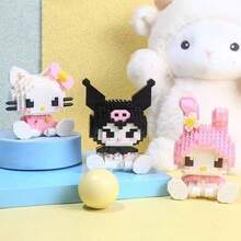 Sanrio Mini Building Blocks Doll Series Display - Approx. 400pcs Cartoon Character Building Blocks, Collectible, Great Birthday Gift, Indoor Decoration, Home Decor, Cute Style Building Blocks, Anime Character Model Gift, Birthday Gift, Carnival Prize, Back To School Gift, Etc. - Multicolor - View 3