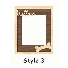 Custom Willow Pet Photo Frame | Wooden Laser Cut Decoration | Dual-Color Dog Bone And Name Photo Frame | Personalized Home Decor, Suitable For Living Room And Desktop | Holiday Decoration | Warm Customized Artwork For Pet Lovers - Multicolor - View 19