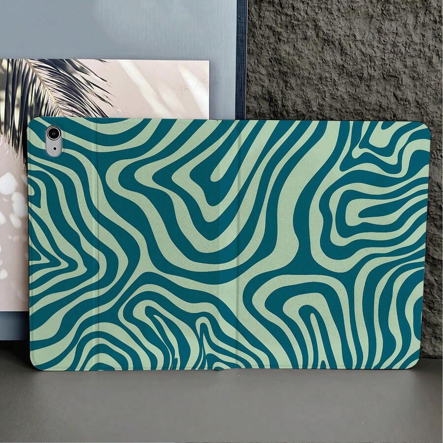 波浪漣漪抽象線條藝術圖案保護殼-極簡主義愛好者與現代風格追求者的理想選擇。此保護殼採用翻蓋設計並附有筆槽,兼容 iPad/Galaxy Tab S10+/S9/A9,具備自動休眠/喚醒功能,亦兼容小米 5/5 Pro/6/6 Pro/7/7 Pro - 彩色 - 查看 1
