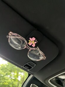 1pc Cartoon Balloon Puppy PVC Soft Rubber Car Sun Visor Clip, Multi-Function Fashion Glasses Card Holder - Multicolor - View 6