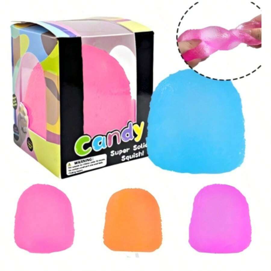 Mainan Pereda Stres Super Lembut, Permen Buah Gummy, Mainan Sensorik Remas, Maltosa Squishy, Mainan Kecil Portabel, Kotak Hadiah