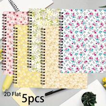 5pcs A5 Premium Spiral Notebook Set, Elegant Floral Pattern, Suitable For Daily Office, Ideal For Celebrations, Women's Stationery, Back To School Or Learning Supplies - 5PCS - View 6