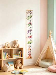 Decorative Cartoon Dinosaur Baby Height Chart Sticker, Portable Removable Height Ruler, No Nails, No Wall Damage, No Residue - Multicolor - View 2