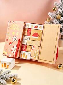 ChristmasDecorations,1 Set Christmas Countdown Calendar,Blue/Pink/Green/Red,Includes 24 Cardboard Treasure Boxes,Can Be Used To Fill Countdown Calendar Storage Boxes,Perfect Choice For DIY Gifts And Holiday Decorations - View 6