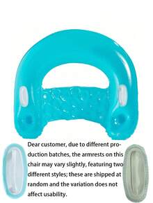 1pc Inflatable Water Sofa, Solid Color Minimalist Style, With Cup Holder, Handle Design, PVC Material, Suitable For Water, Swimming Pool, Beach Theme Party, Water Resting Seat, Inflatable Float, Air Pump Required - Multicolor - View 11