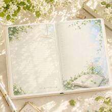 Aesthetic Anime Japanese Style Girl Exquisite Colorful Page Leather Notebook, Leather Cover With Colorful Inner Pages, Sweet Girl Student Memo Pad, Creative Anime Planner, Student Class Notebook - Japanese Girl Style Series - View 4