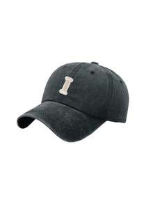 1Pc Unisex A-Z Letter Outdoors Fashionable Leisure Washed Baseball Cap, Adjustable Outdoor Sun Protection Casual Hat,Suitable For Daily Matching - Black - View 16