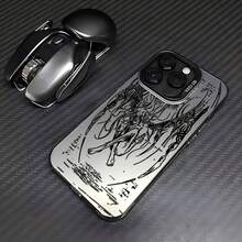 [شحن في الموقع خلال 24 ساعة] غطاء هاتف محمول Fundas Apple The Black Angel متوافق مع الموديلات 16، 15، 14، 13، 12، 11 Pro Max، X، XR، XS Max، 8 و 7 Plus، مع واقي خلفي مطفي مقاوم للسقوط. هدية مثالية - صورة واحدة - مشاهدة 5