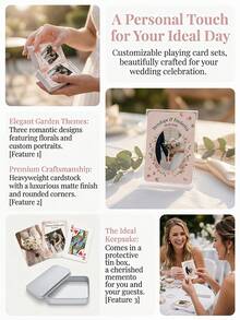 Customized Wedding Commemorative Cards, Customized Wedding Photo Carrying Cards, Couple's Commemorative Cards, Wedding Guests' Souvenir Cards, Rose-Edge Wedding Collection Cards. - Multicolor - View 7