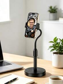 1pc/2pcsAdjustable Height Phone Stand, 360° Rotatable Desktop Phone Holder, Universal Cell Phone Mount For Live Streaming, Video Calls & Watching - Multicolor - View 3