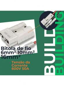 Conector Plug Bateria Paleteira  Empilhadeira  Nobreak 50 A - Visão 3