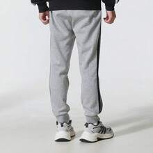 Adidas Striped Mid-Rise Jogger Knit Track Pants For Men - Grey - View 3