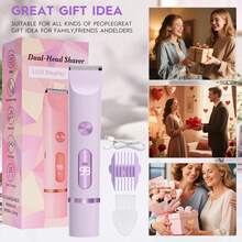 IPX7 Waterproof Women's Electric Trimmer & Epilator, 2-In-1 Multifunctional Interchangeable Blade Head Shaver, Suitable For Bikini Area, Underarms, Legs And Face, Compact USB Rechargeable, Painless Smooth Non-Irritating To Skin, Portable Home & Travel Beauty Grooming Device - Multicolor - View 11