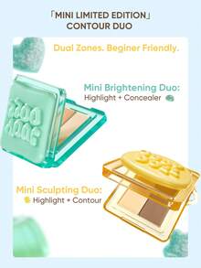JUDYDOLL MINI HIGHLIGHT&CONTOUR 限定迷你口袋糖果系列 柔光高光修容影修容鼻影盤 - #05 Mini Brightening Duo - 查看 5