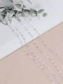 1m Fashion Heart-Shaped Hollow Copper Chain, Suitable For DIY Handmade Women's Necklace, Bracelet Jewelry Accessories - Chain - View 6