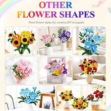 1153pcs Pipe Cleaner Flower Kit, Multicolor Bouquet Handmade Kit With Tutorial Video, 16 Color Flower Making Kit With Chenille Stem, Suitable For Tulip, Lily, Lavender Flowers, Birthday Gift, Graduation Gift, DIY Art And Creative Handicraft Project - Bouquet Set - View 4