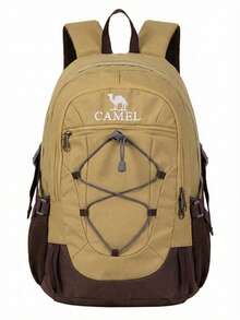 CAMEL CROWN Ransel Ringan Kapasitas Besar, Ransel Perjalanan Kasual, Tas Sekolah Mahasiswa, Ransel untuk Mendaki dan Panjat Tebing di Luar Ruangan - Dril - View 6