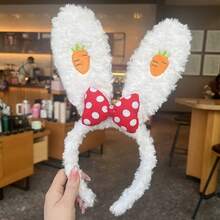 Disney 1pc Cute Plush Ear Headband, Japanese Style Purple Rabbit Headband, Suitable For Face Washing, Makeup, Daily Wear - View 11