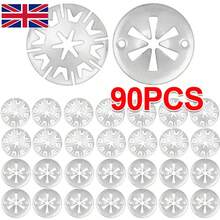 90-PCS Auto Heat Shield Clips Car Exhaust Metal Locking Star Washers Fixing UK - A - View 1