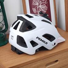 PEMILA Sports Cycling Helmet, Durable And Impact-Resistant, Compatible With Cycling Lights And Action Camera (/) Mounts, Adjustable Wide Brim, Built-In Ventilation Holes - White - View 2