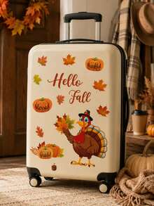 1 Set Thanksgiving Window Decals, Includes Turkey, Pumpkin, Maple Leaf, Acorn And Hello Fall Letters, Colorful Autumn Harvest Decoration, Suitable For Glass Doors, Living Room Windows, Kitchen, Porch, Farmhouse Party And Home Seasonal Decor - Multicolor - View 6
