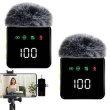 Wireless Lavalier Lapel Microphone Compatible Plug And Play Mini Clip-On Wireless Recording Mic For IOS Smartphone For Vlog Creation Podcast Recording Online Live Streaming Short Video Shooting Interview Recording Presentation Recording - Black - View 14