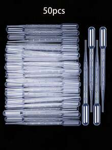1/10/20/50 Plastic 3-Milliliter Pipettes With Graduations, With Markings, Disposable Essential Oil Droppers, Suitable For Cosmetic Tools. - Clear - View 8