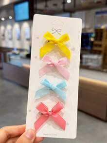 815 Stücke/Set Haaraccessoires für Schülerinnen, Satin-Schleifen, 3D-Stoffblumen-Haargummis, Mesh-Schmetterlinge, bunte Stern-Clips mit Macaron-Haarbändern, weich und nicht schädlich, frisches und minimalistisches Design, geeignet für Partys, Kunstaufführungen, Wochenendausflüge, tägliche Haarclips und Flecht-Haaraccessoires-Set - Verschiedenfarbig - Übersicht 10
