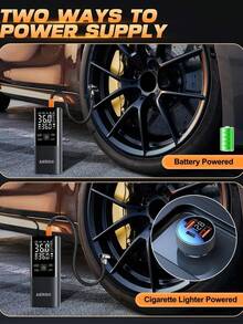 便攜式充氣泵 150PSI 無繩汽車充氣泵 可充電式單車充氣泵 適用於摩托車、單車、球類與充氣玩具 11.1V/DC12V 2000MAH - 无线 - 查看 5