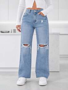 Women Jeans - Blue - View 5