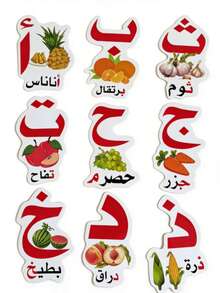 Montessori Arabic Literacy Flashcard Set (28 Cards) – Uniquely Shaped Cards: Early Childhood Education Teacher Aid, Fun And Educational Learning Supplies For Beginners, Back-To-School - Multicolor - View 5